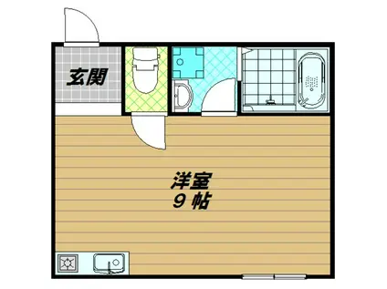 メゾンドリーフ(ワンルーム/2階)の間取り写真