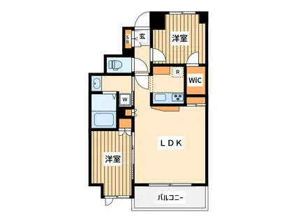 八王子計画(2LDK/10階)の間取り写真