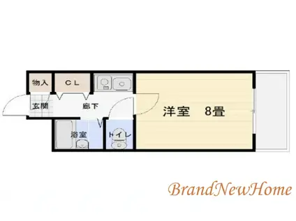 フォンティーヌ堺(1K/2階)の間取り写真