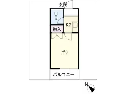 コーポ石川(1K/1階)の間取り写真