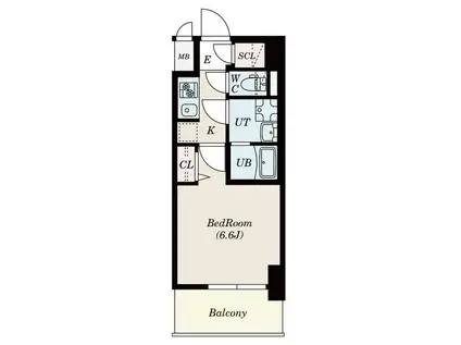 S-RESIDENCE上前津サウス(1K/2階)の間取り写真