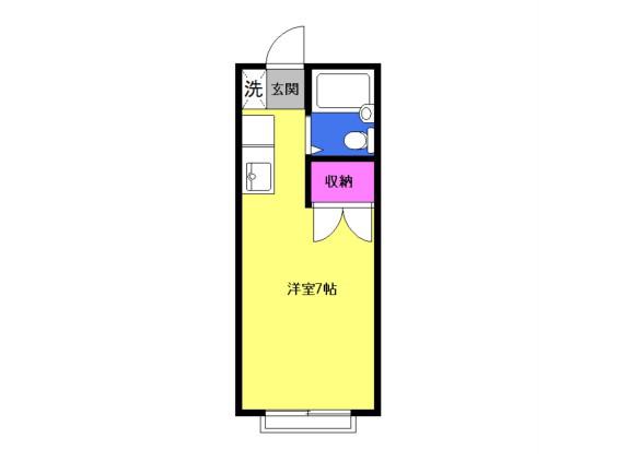 エステートピアK(1K/2階)の間取り写真