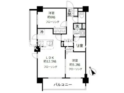 N-STAGE 赤羽志茂(2LDK/7階)の間取り写真