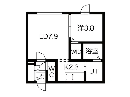 THE PREMIUM 山鼻(1LDK/4階)の間取り写真