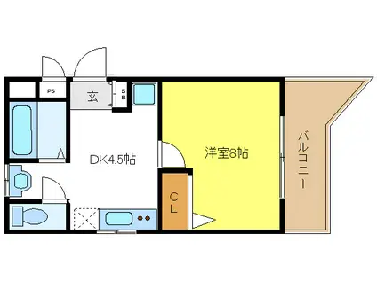 STUDIO 阪下(1DK/3階)の間取り写真