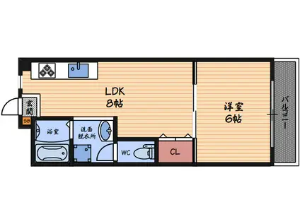 サンライム武庫之荘(1LDK/3階)の間取り写真