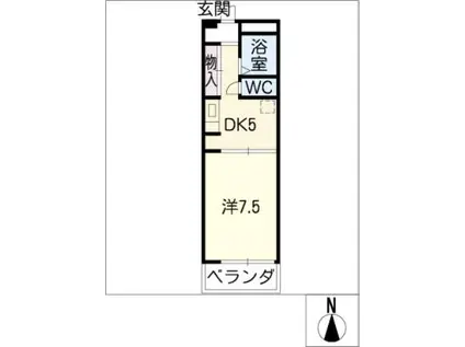 さくら壹番館(1DK/1階)の間取り写真