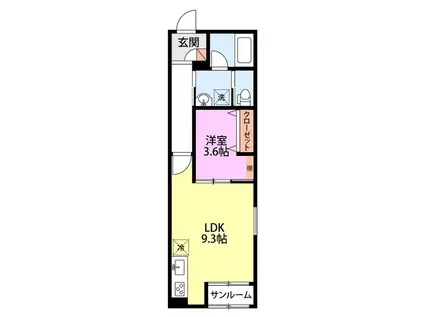 アルチェ吉田(1LDK/1階)の間取り写真