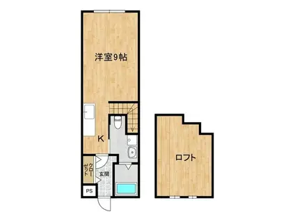 エクセルシア(ワンルーム/2階)の間取り写真