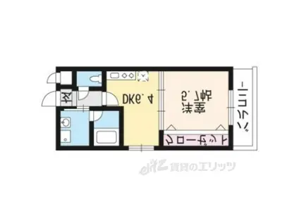 OUEST DU SOLEIL(1DK/1階)の間取り写真