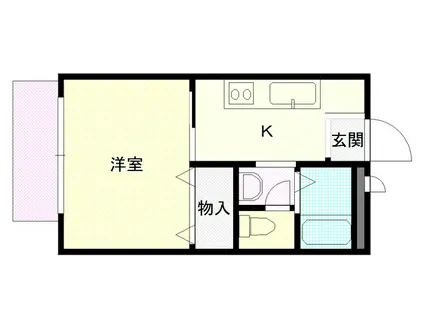 コーポM(1K/2階)の間取り写真