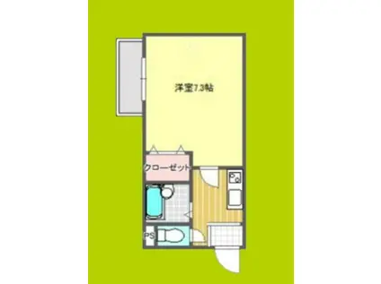 大宝緑橋ルグラン(1K/3階)の間取り写真