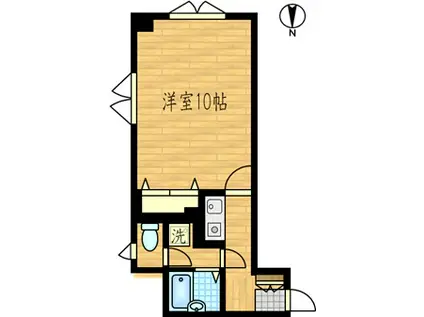 パイングローリー(1K/2階)の間取り写真