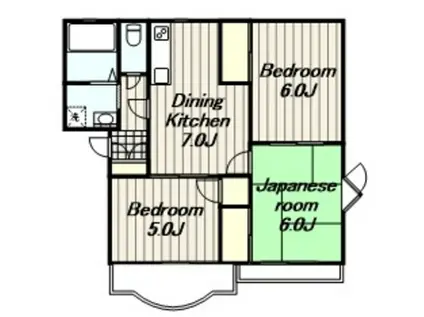 山本ハイツ(3DK/2階)の間取り写真