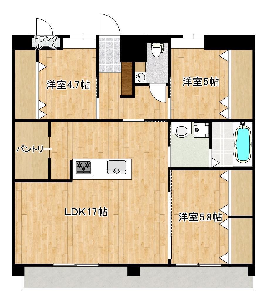 メゾン・ド・アネモネ(3LDK/4階)の間取り写真