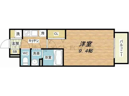 アドバンス大阪ベイパレス(1K/5階)の間取り写真