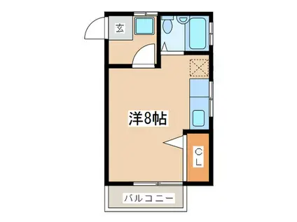 スチューデントコンドミニアム(ワンルーム/2階)の間取り写真