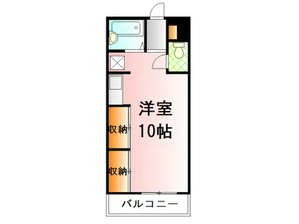 松栄ハイツ(ワンルーム/1階)の間取り写真