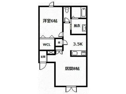 NEXT21-B(1LDK/1階)の間取り写真