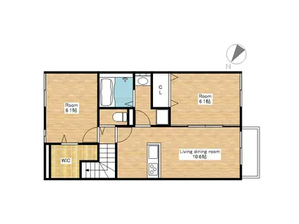 ARROWS(2LDK/2階)の間取り写真