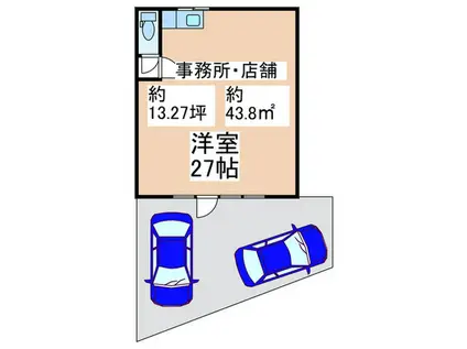 小川ビル(ワンルーム/1階)の間取り写真
