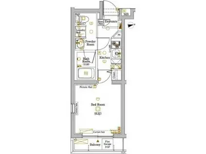 AXAS桜台EXCLUSIVE(1K/2階)の間取り写真