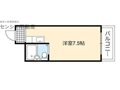 京阪グローリーハイツ(ワンルーム/5階)の間取り写真