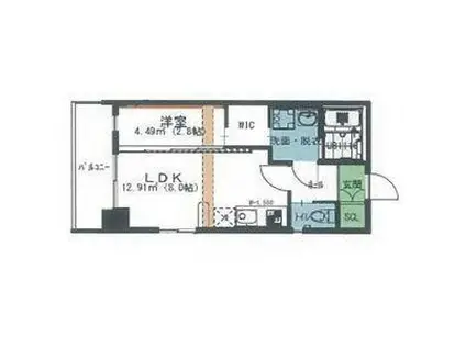 オリス丸の内(1LDK/4階)の間取り写真