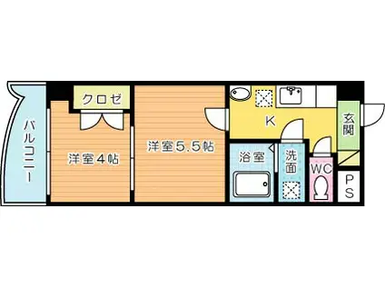 ロイヤルマジェスティ(2K/15階)の間取り写真