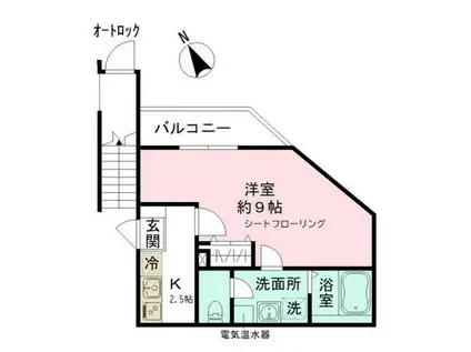 LAUREL墨田(1K/1階)の間取り写真