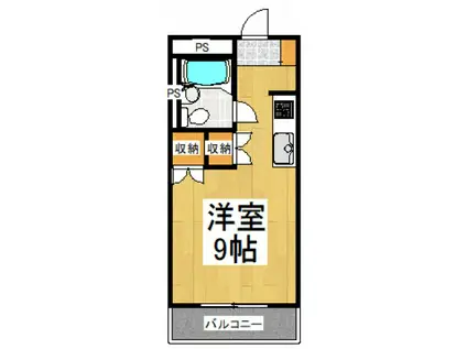 パイオニアヴィーナス(ワンルーム/4階)の間取り写真