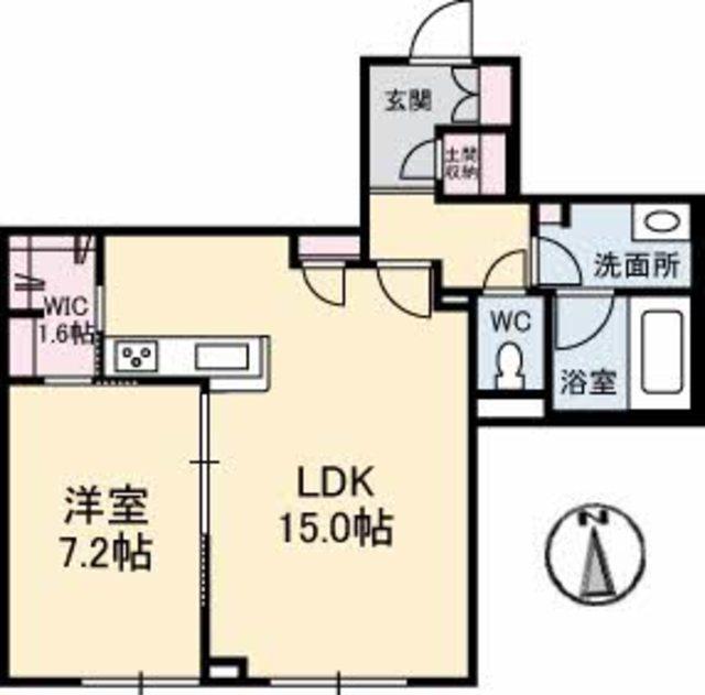 ベレオ ラ・カシータ(1LDK/1階)の間取り写真