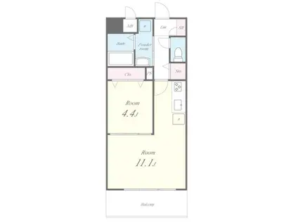 グリシーヌ(1LDK/2階)の間取り写真