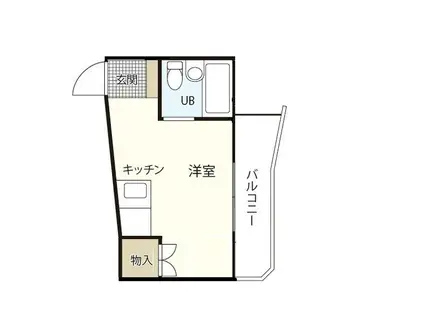 谷崎ビル(ワンルーム/3階)の間取り写真