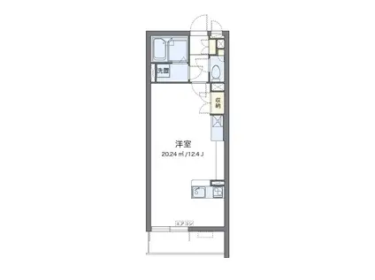 ル ボヌール白岡(ワンルーム/2階)の間取り写真