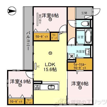 BIVIO(3LDK/3階)の間取り写真