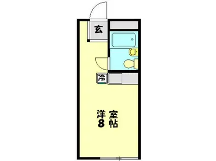 セイコーガーデンII(ワンルーム/2階)の間取り写真