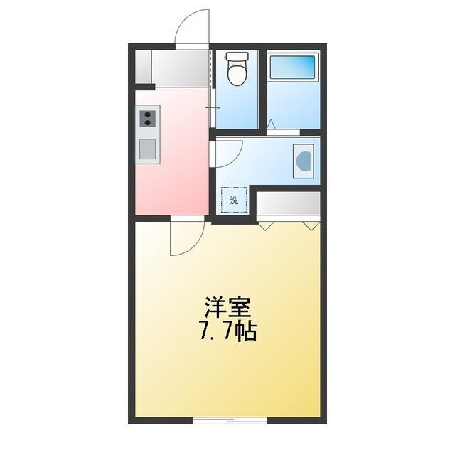 SKリデンテ北松戸(1K/2階)の間取り写真