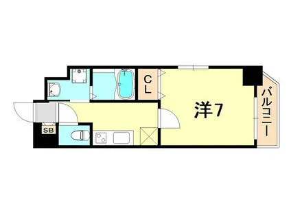 エスティロアール神戸駅前(1K/9階)の間取り写真