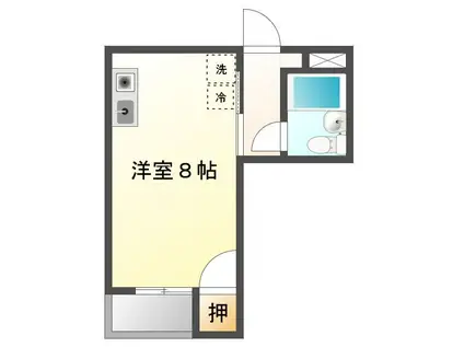 グロリアス杉本(ワンルーム/3階)の間取り写真