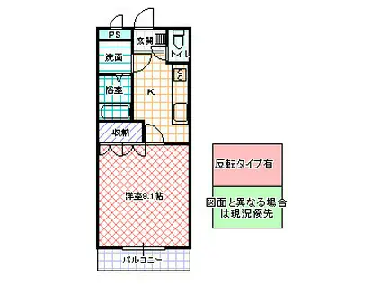 コンフォールフナコヤ(1K/6階)の間取り写真