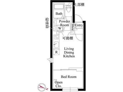 CASA PIAZZA品川イースト(1LDK/3階)の間取り写真