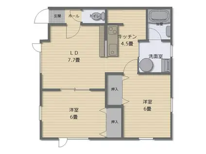 SKハウス(2LDK/1階)の間取り写真