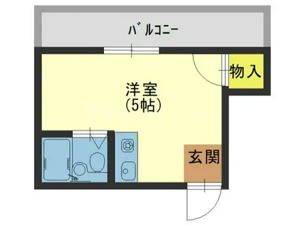 デイルーチェ北岸和田(ワンルーム/4階)の間取り写真