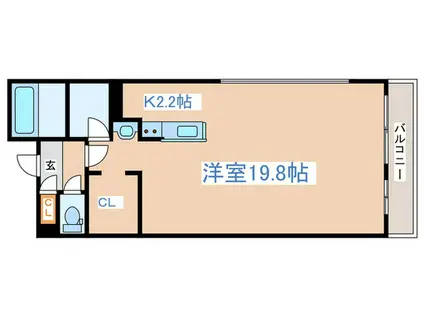 CASA DELL′ AMICO(1K/4階)の間取り写真