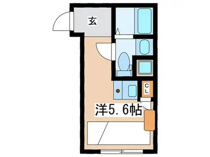 THE FUSION 代々木上原(ワンルーム/2階)の間取り写真