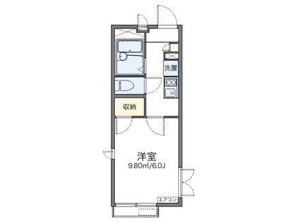 ガーデンハイツ(1K/2階)の間取り写真