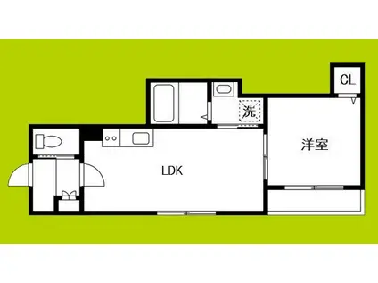 GRANDIR岸里(1LDK/3階)の間取り写真
