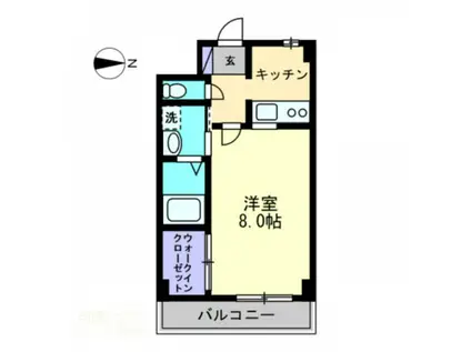 シャングリ・ラ霞(1K/2階)の間取り写真