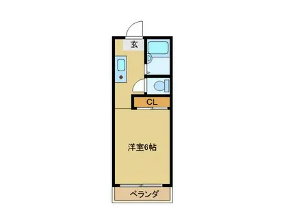 モデルノ(1LDK/1階)の間取り写真